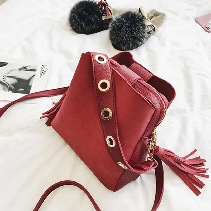 Chic Vintage Shoulder Bucket Bag