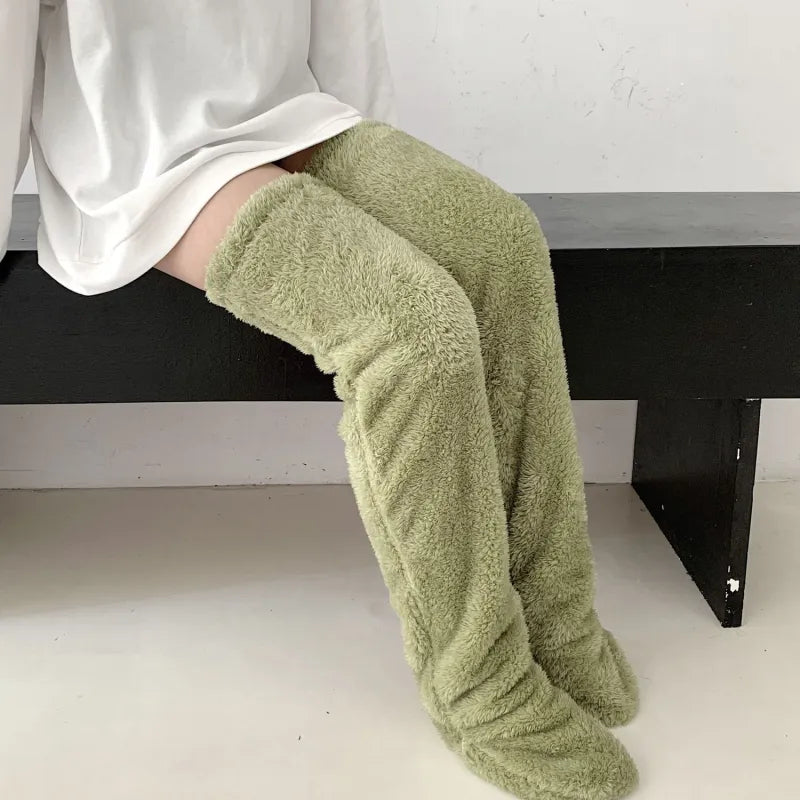 Over Knee High Fuzzy Winter Warm Socks