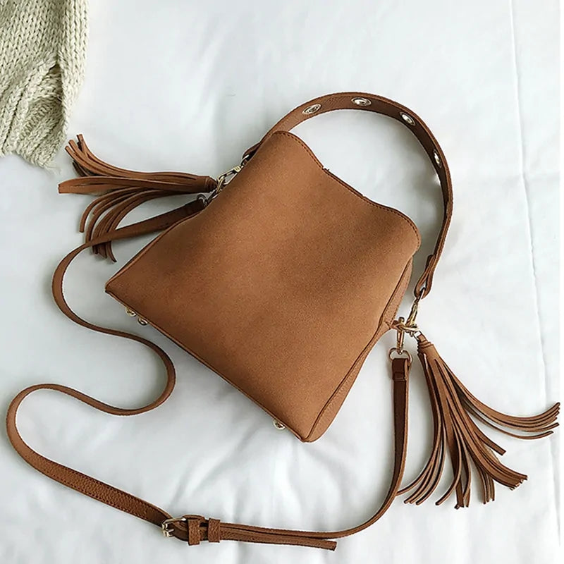 Chic Vintage Shoulder Bucket Bag