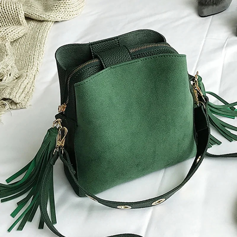 Chic Vintage Shoulder Bucket Bag