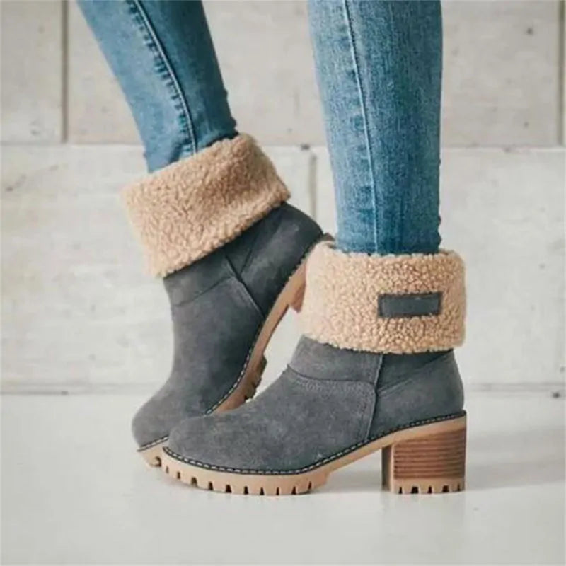 Chic Winter Fur Ankle Boots