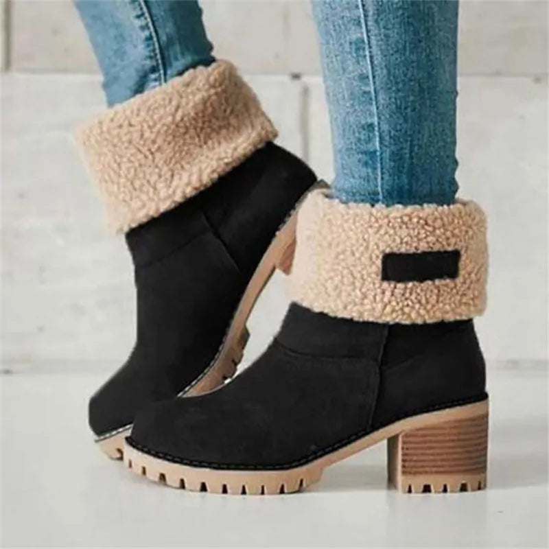 Chic Winter Fur Ankle Boots