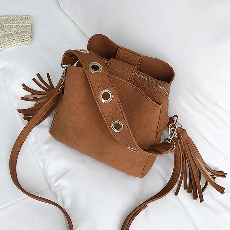 Chic Vintage Shoulder Bucket Bag