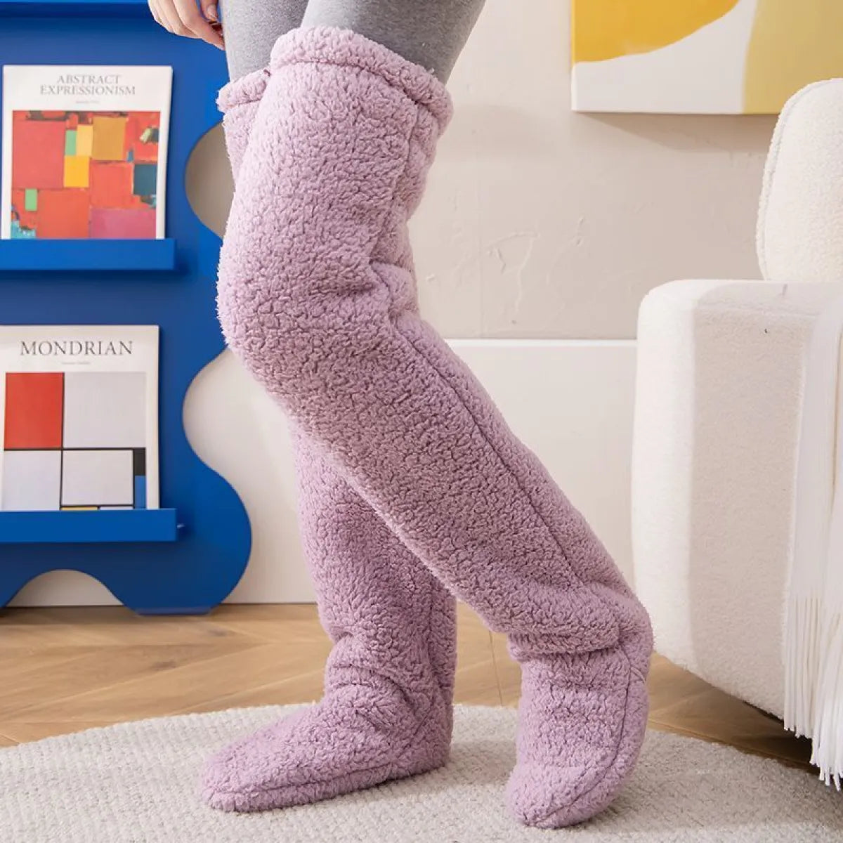 Over Knee High Fuzzy Winter Warm Socks